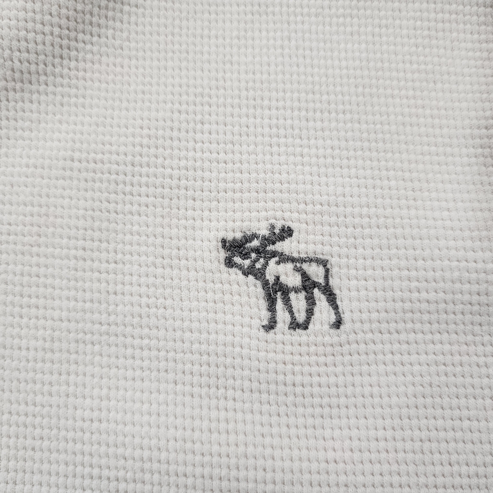 Vintage Mens XXL Waffel Knit Long Sleeve Muscle Shirt Light Tan Moose Logo - Picture 4 of 7